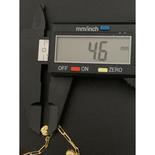 Load image into Gallery viewer, 18K Gold Bracelet Paperclips 7.25 inches with Ball Heart Charms 2.25 grams - Rafant