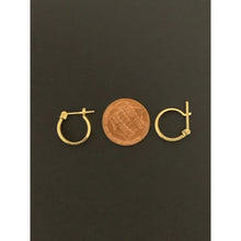 Load image into Gallery viewer, 18K Gold Earrings Hoops Loops Small 1.23 grams - Rafant