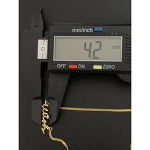 Load image into Gallery viewer, 18K Gold Necklace Chain Wish Cubic Zirconia 17 inches 1 inch extension 2.51 grams - Rafant