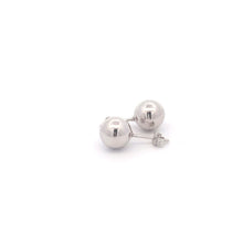 Load image into Gallery viewer, 18K White Gold Earrings Stud Balls Polished 1.63 grams - Rafant
