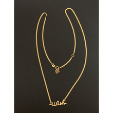 Load image into Gallery viewer, 18K Gold Necklace Chain Wish Cubic Zirconia 17 inches 1 inch extension 2.51 grams - Rafant