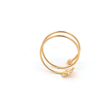 Load image into Gallery viewer, 18K Gold Ring Flower Spiral Size 8 - Rafant