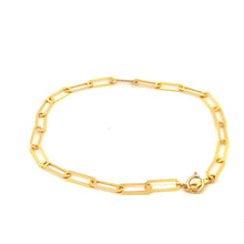 Load image into Gallery viewer, 18K Yellow Gold Bracelet Paperclip Size 7 inches 1.72 grams - Rafant