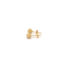 Load image into Gallery viewer, 18K Yellow Gold Earrings Stud Ball Frosted 0.72 grams Tiny - Rafant