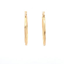 Load image into Gallery viewer, 18K Yellow Gold Earrings Hoops Spiral 1.52 grams - Rafant
