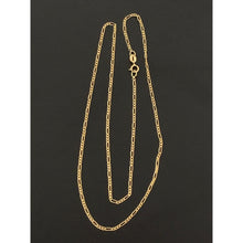 Load image into Gallery viewer, 18K Gold Necklace Figaro Chain Only Lightweight 1.30 grams 17.75 inches - Rafant