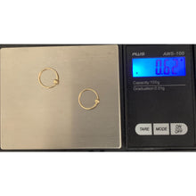 Load image into Gallery viewer, 18K Gold Earrings Hoops Beads Small Tiny 0.62 grams - Rafant