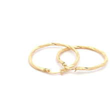 Load image into Gallery viewer, 18K Yellow Gold Earrings Hoops Spiral 1.52 grams - Rafant