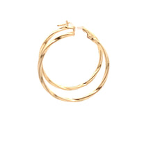 Load image into Gallery viewer, 18K Yellow Gold Earrings Hoops Spiral 1.47 grams - Rafant