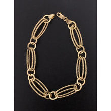 Load image into Gallery viewer, 18K Gold Bracelet Chunky Oval Link Chain 7.25 inches 2.90 grams - Rafant