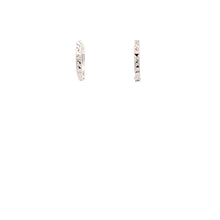 Load image into Gallery viewer, 18K White Gold Earrings Hoops Huggies Very Tiny 0.93 grams - Rafant