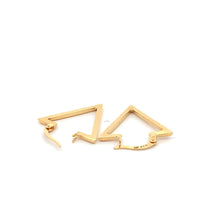 Load image into Gallery viewer, 18K Yellow Gold Earrings Triangle 1.75 grams - Rafant