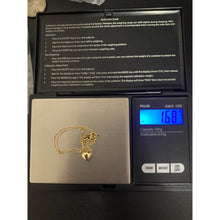 Load image into Gallery viewer, 18K Gold Necklace Chain 16.50 inches with Heart Pendant 1.68 grams - Rafant