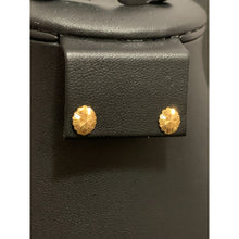 Load image into Gallery viewer, 18K Gold Stud Earrings Screw Type Oval Small - Rafant