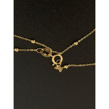 Load image into Gallery viewer, 18K Gold Necklace Chain Charm Beads 17.50 inches 1.18 grams - Rafant