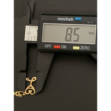 Load image into Gallery viewer, 18K Gold Necklace Cable Link Chain 17.75 inches with Stethoscope Pendant 2.01 grams - Rafant