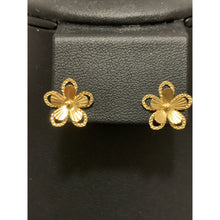 Load image into Gallery viewer, 18K Gold Earrings Stud Flower 1.15 grams - Rafant
