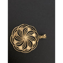 Load image into Gallery viewer, 18K Gold Pendant Heart Flower Pendant Yellow White Gold 1.42 grams - Rafant