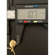 Load image into Gallery viewer, 18K Gold Necklace Chain 18 inches with Woman Lady Pendant Earrings Sets 2.80 grams - Rafant