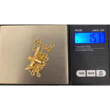 Load image into Gallery viewer, 18K Gold Necklace Chain 17.50 inches with Cross Pendant 1.57 grams - Rafant