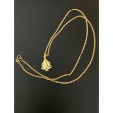 Load image into Gallery viewer, 18K Saudi Gold Necklace Chain with Pendant Senior Sto Nino Baby Jesus - Rafant