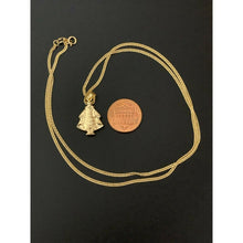 Load image into Gallery viewer, 18K Saudi Gold Necklace Chain with Pendant Senior Sto Nino Baby Jesus - Rafant