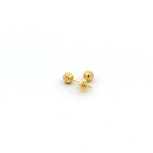 Load image into Gallery viewer, 18K Yellow Gold Earrings Stud Ball Textured Small 0.67 grams - Rafant