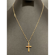 Load image into Gallery viewer, 18K Gold Necklace Chain 17.75 inches with Cross Pendant 1.69 grams - Rafant