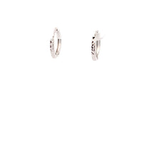 Load image into Gallery viewer, 18K White Gold Earrings Hoops Huggies Very Tiny 0.93 grams - Rafant