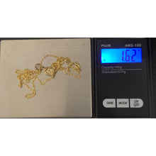 Load image into Gallery viewer, 18K Gold Necklace Chain 17.50 inches with Heart Pendant 1.62 grams - Rafant