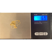 Load image into Gallery viewer, 18K Gold Necklace Chain 16.5 inches with Puffed Heart Pendant Charm 1.69 grams - Rafant