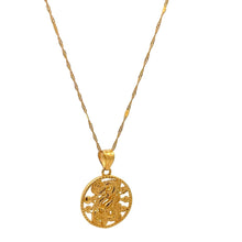Load image into Gallery viewer, 18K Gold Necklace Chain 17.75" Pendant Dragon Good Luck 1.52 grams - Rafant