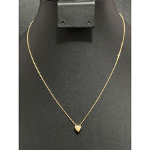 Load image into Gallery viewer, 18K Gold Necklace Chain 16.25" with Puffed Heart Pendant - Rafant
