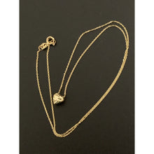 Load image into Gallery viewer, 18K Gold Necklace Chain 16.25" with Puffed Heart Pendant - Rafant