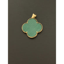Load image into Gallery viewer, 18K Gold Flower Pendant Green Malachite - Rafant