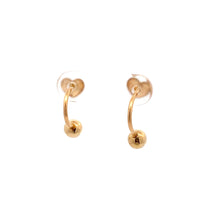 Load image into Gallery viewer, 18K Yellow Gold Earrings Ball Heart Screw 1.29 grams - Rafant