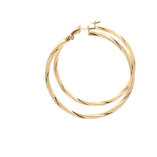 Load image into Gallery viewer, 18K Yellow Gold Earrings Hoops Large Spiral 1.75 grams - Rafant