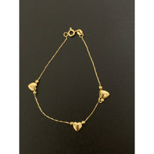 Load image into Gallery viewer, 18K Gold Bracelet Heart 1.28 grams Size 6.5 inches - Rafant