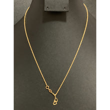 Load image into Gallery viewer, 18K Gold Necklace Chain 18 inches with Double Heart Pendant Small 1.40 grams - Rafant