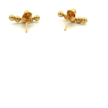 Load image into Gallery viewer, 18K Gold Earrings Balls Bead Stud Post 2.60 grams - Rafant