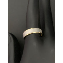 Load image into Gallery viewer, 18K Gold Ring Wedding Band Two Tone Yellow White 2.68 grams S 7.25 - Rafant