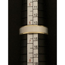 Load image into Gallery viewer, 18K Gold Ring Wedding Band Two Tone Yellow White 2.62 grams S6.5 - Rafant