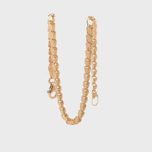 Load and play video in Gallery viewer, 18K Yellow Gold Bracelet Damascus 3.42 grams Women Size 7.25 inches