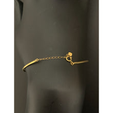 Load image into Gallery viewer, 18K Gold Bracelet Oval Bangle  Heart Size 6.5 inches 1.64 grams - Rafant