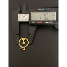 Load image into Gallery viewer, 18K Gold Pendant Swords Round Circle 1.37 grams - Rafant