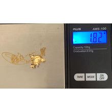 Load image into Gallery viewer, 18K Gold Necklace Chain 17.75 inches with Bird Heart Pendant 1.82 grams - Rafant