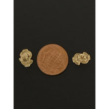Load image into Gallery viewer, 18K Gold Earrings Stud Dollar Signs 1.46 grams - Rafant