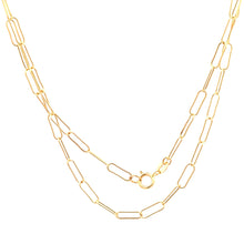 Load image into Gallery viewer, 18K Yellow Gold Necklace Chain Paperclip Size 18 inches 1.51 grams - Rafant