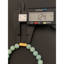 Load image into Gallery viewer, 24K Gold Piyao Pixiu Lucky Charm Bracelet Green Aventurine Gemstones 8mm - Rafant
