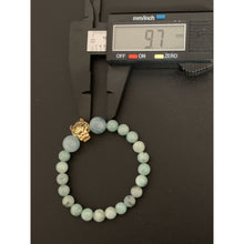 Load image into Gallery viewer, 18K Gold Bracelet Panther Natural Columbian Emerald and Aquamarine Gemstones Size 6 inches - Rafant